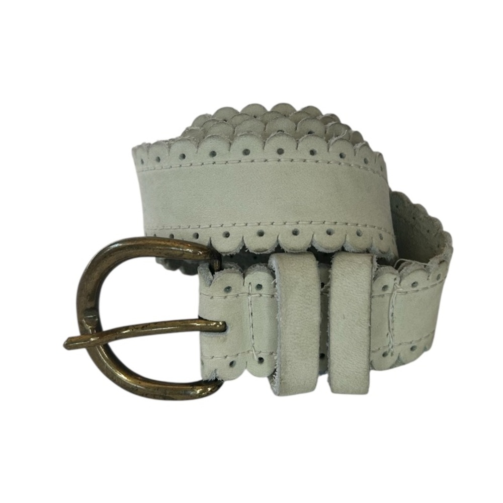 Scalloped Edge Leather Belt